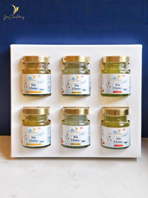 Set Quà 6 Yến chưng tiệt trùng ( kèm hộp quà giấy)